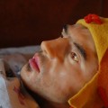 Self-portrait, detail, mixed media