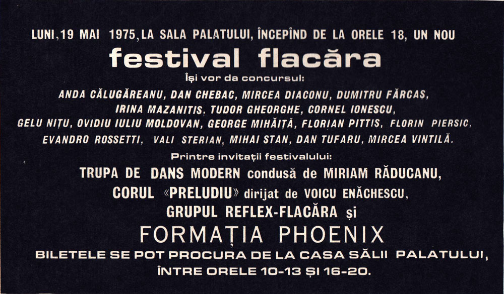 Festivalul Flacara, 19 mai, 1975