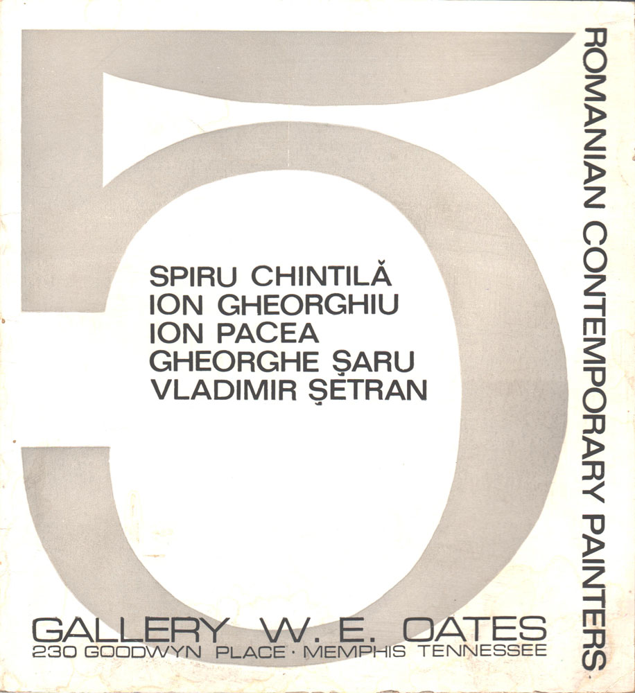 Spiru Chintila, Ion Gheorghiu, Ion Pacea, G Saru, V Setran, 1967, Gallery W E Oates, Memphis, Tennessee