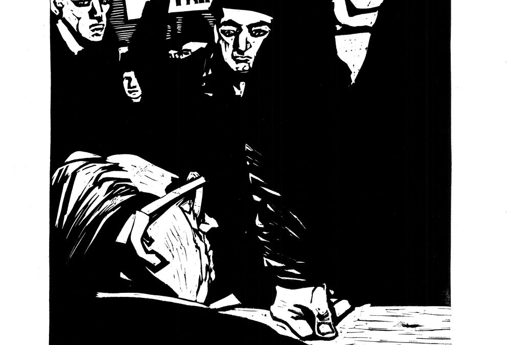 Mihail Gion, Socoteala, 1963, linocut, 34x48,5 cm