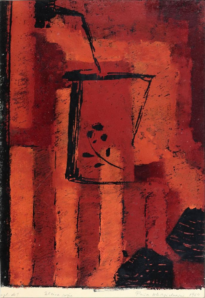 Puia Hortensia Masichievici, Ulcia roșie, exemplar unic, 1964, 59x50 cm