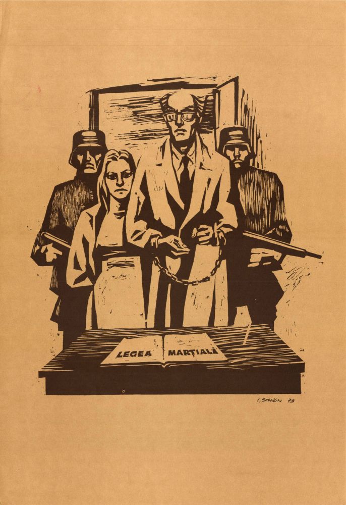 Ilie Schon, Martial Law, 1974, limited propaganda edition, 48x33 cm