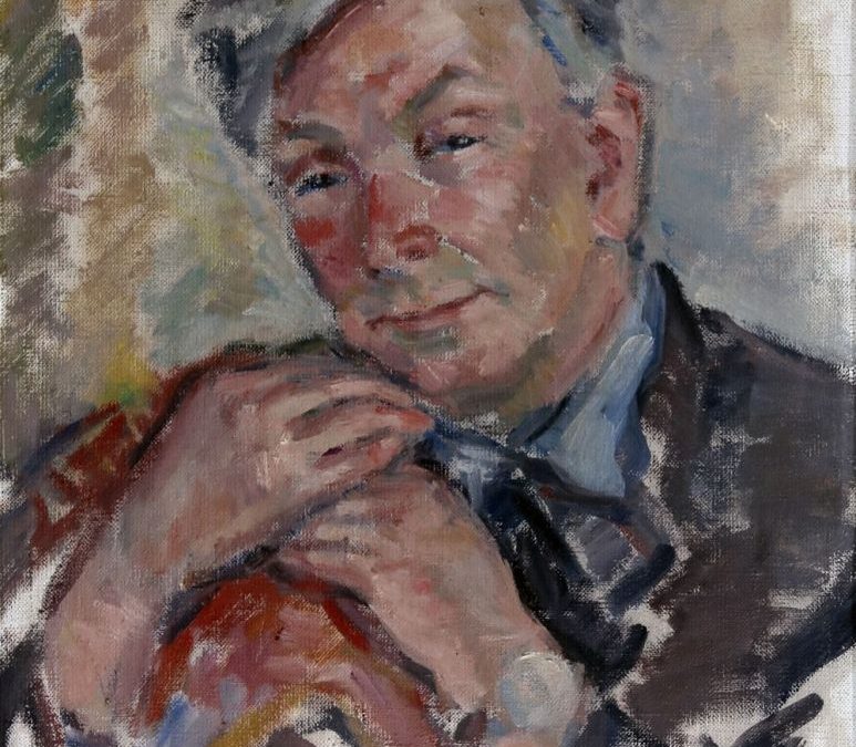 EcaterinaÂ Cristescu-Delighioz, Portretul lui Marcel Olinescu, ulei pe panza, 52x40 cm