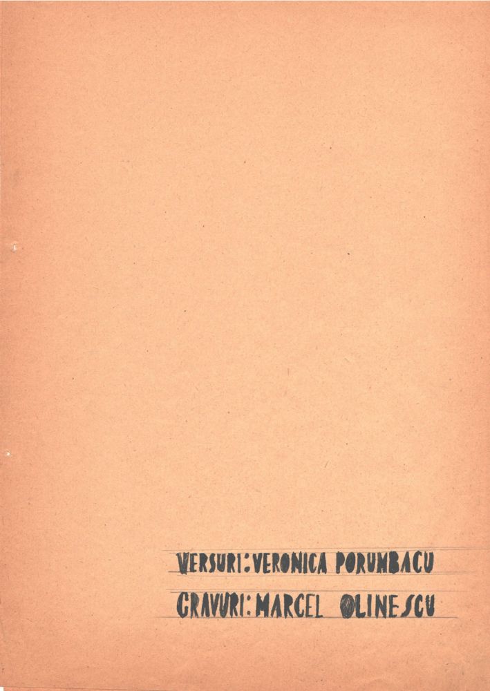 Marcel Olinescu, Balada Viorica Porumbacu, tus si creion pe hartie, 29,5x21 cm coperta interioara 1