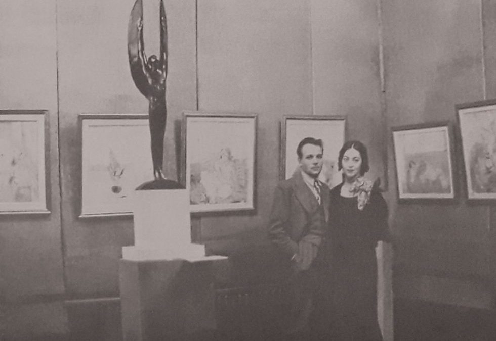 Alexandru Ciucurencu și Ana Asvadurova în expoziția A Ciucurencu, mijlocul anilor 30