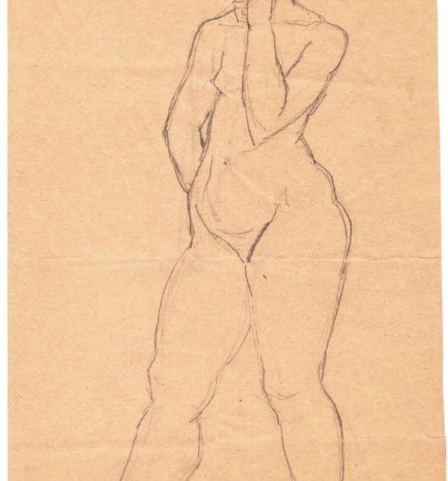 Cornel Medrea, Schiță de nud, 34x20,5 cm