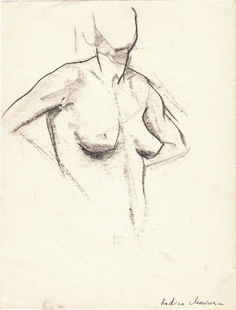 Rodica Anca Marinescu, Nud 2, desen, 27,5x21 cm