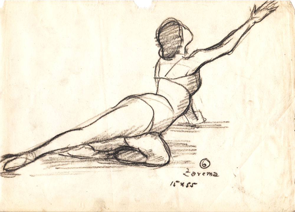 Rodica Anca Marinescu, Nud 3, desen, 29,5x21 cm