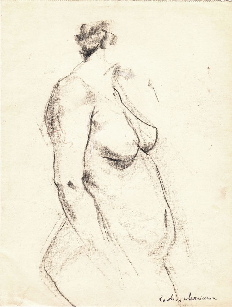 Rodica Anca Marinescu, Nud, desen, 27,5x21 cm