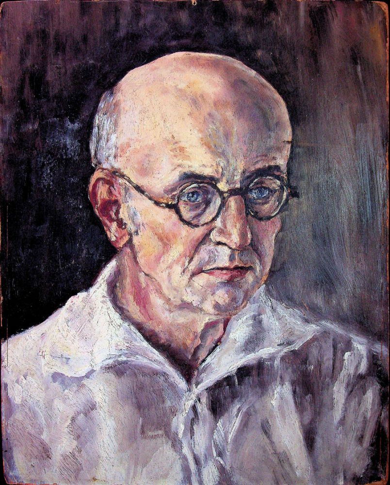 Puia Hortensia Masichievici Mișu, Portretul tatalui, ulei pe carton, 38x30 cm