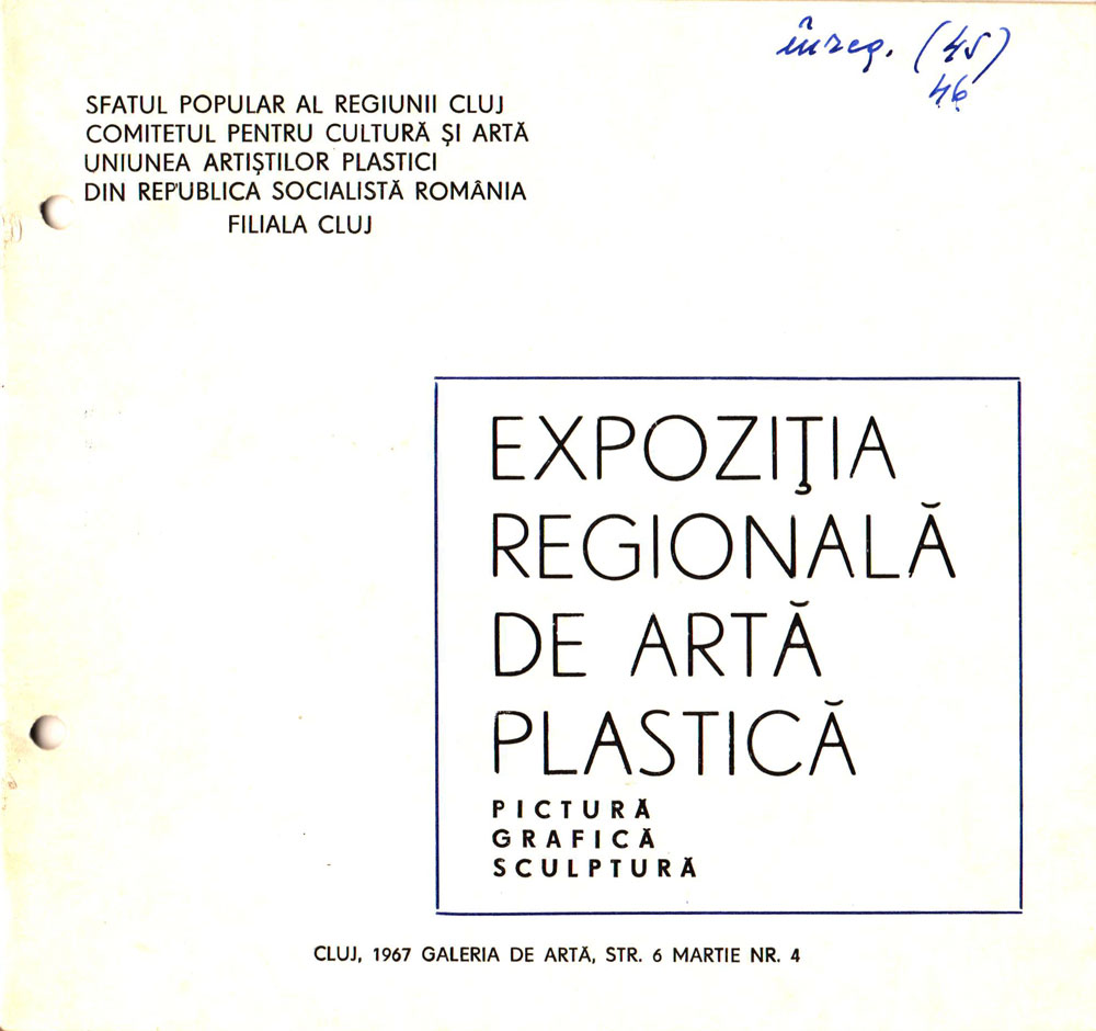 Expozitia regionala de arta plastica, Galeria de Arta, Cluj, 1967
