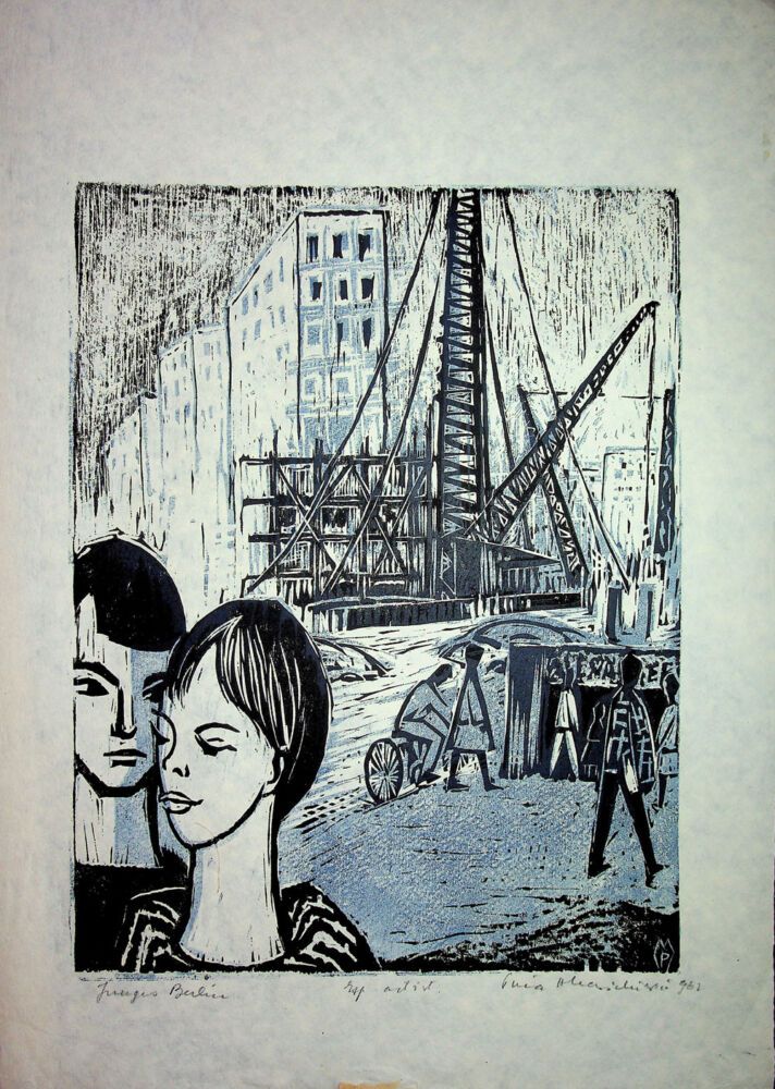 Puia Hortensia Masichievici Mișu, Junges Berlin, 1962, 50x36 cm (2)