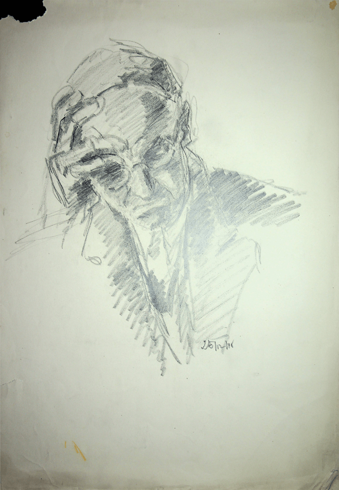 Puia Hortensia Masichievici Mișu, Portretul lui Partenie Masichievici, desen, 47x33 cm