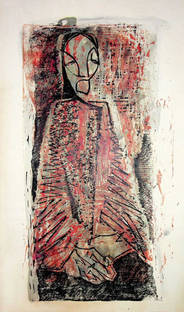 Puia Hortensia Masichievici Mișu, Batrana din Bulgaria, 1965, 61x35 cm