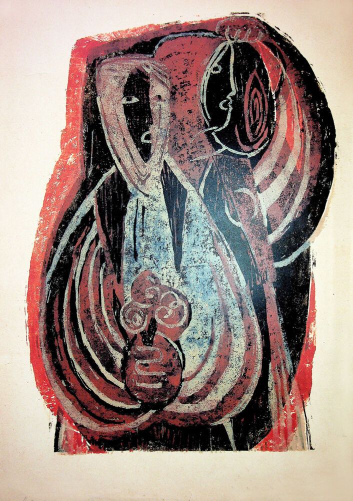 Puia Hortensia Masichievici Mișu, Femei din Curtea de Arges, 1964, 61x43 cm