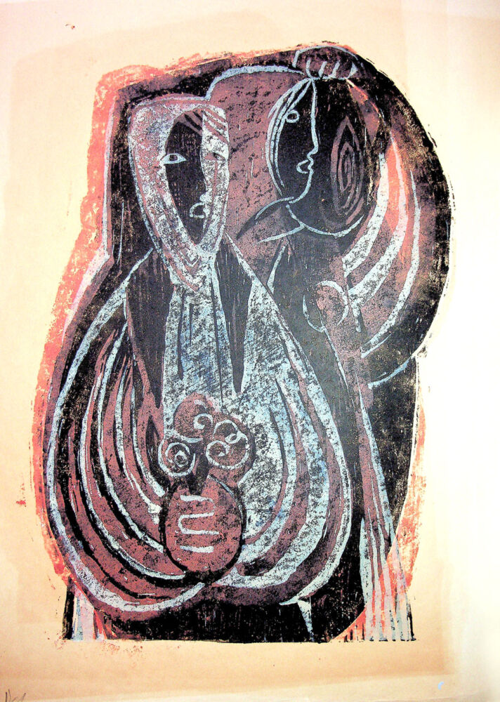 Puia Hortensia Masichievici Mișu, Femei din Curtea de Arges, 1964, 70x50 cm  (2)