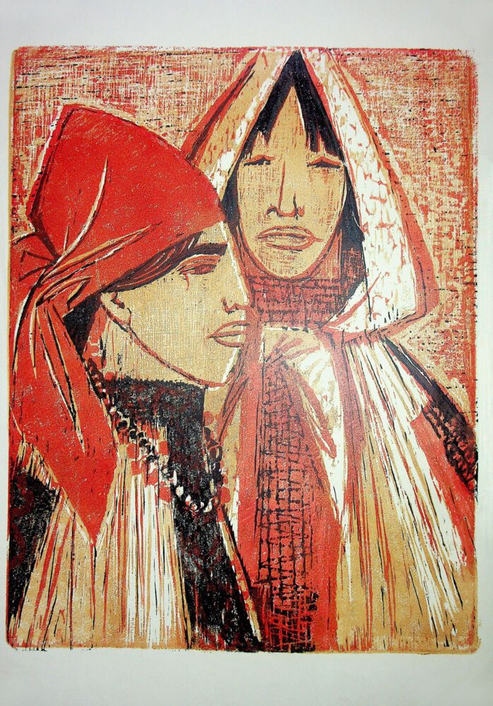 Puia Hortensia Masichievici Mişu, Fete din Padureni, 1964, 70x50 cm (4)