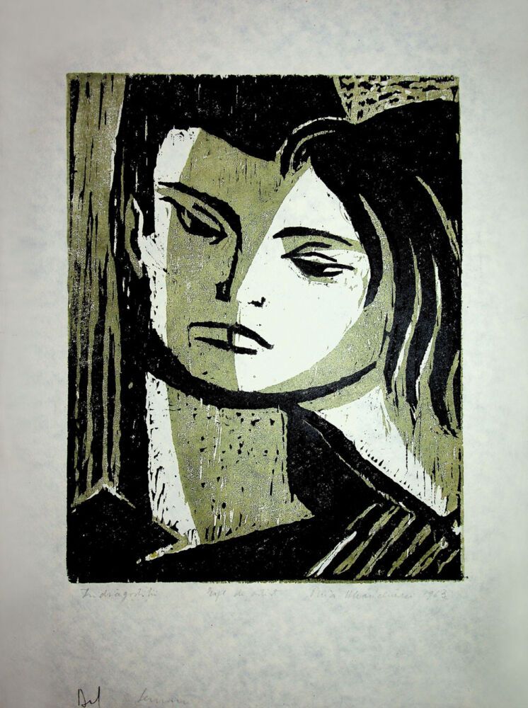 Puia Hortensia Masichievici Mișu, Indragostiti, 1963, 50x35,5 cm