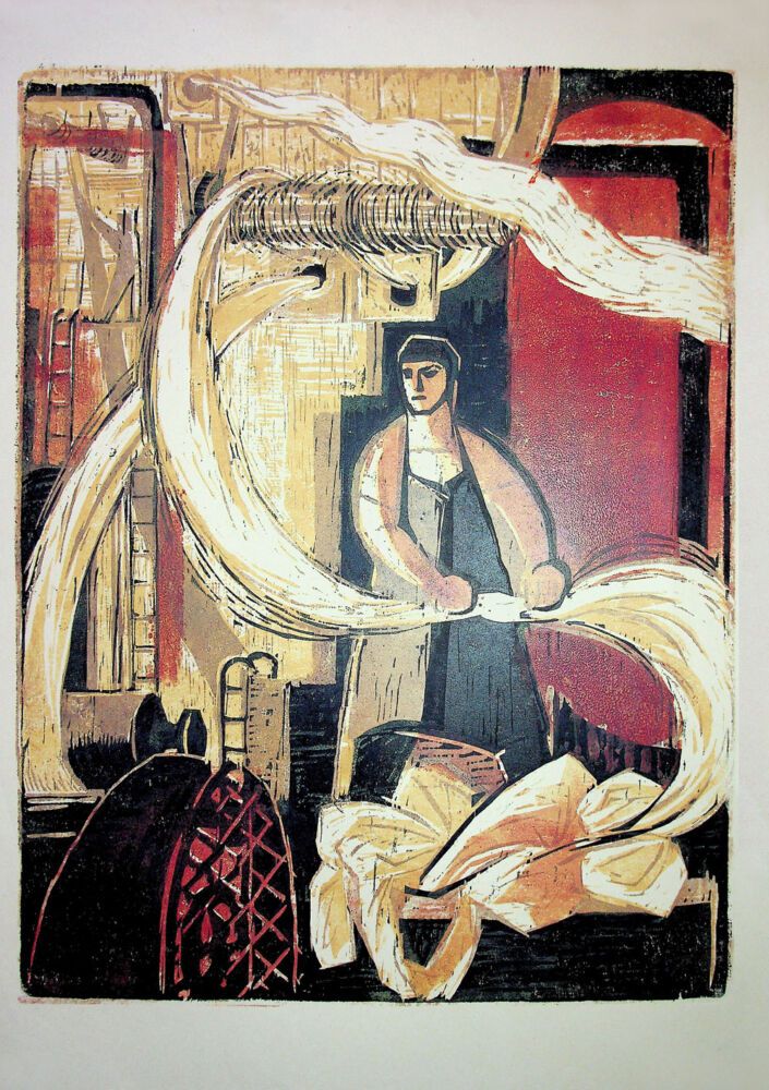 Puia Hortensia Masichievici Mișu,  Industria bumbacului, 1962, 70x50 cm