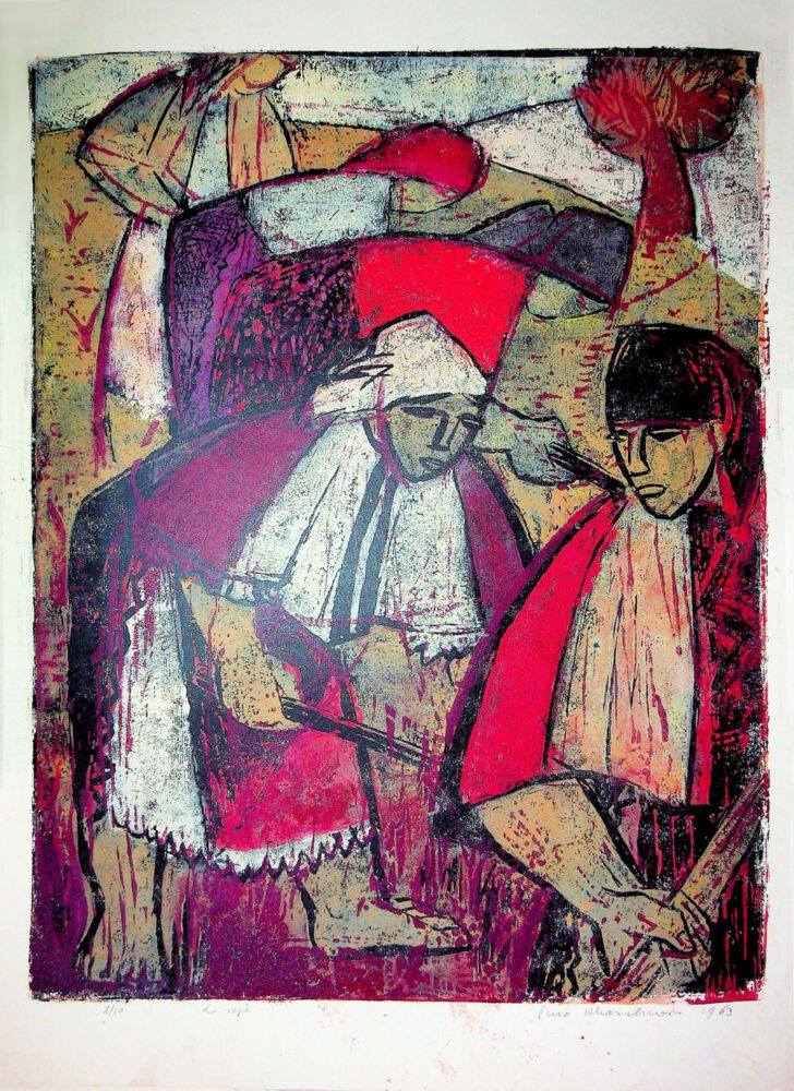 Puia Hortensia Masichievici Mișu, La cules, 1963, 70x50 cm