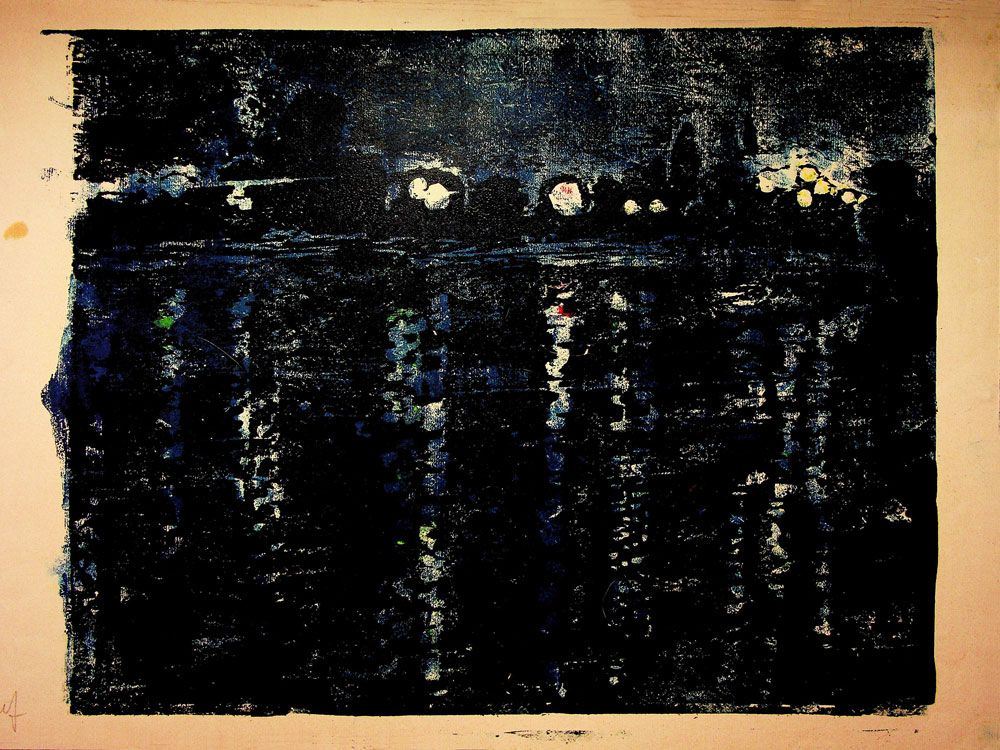 Puia Hortensia Masichievici Mișu, Lumini pe lac, 1964, 35x31 cm (1)