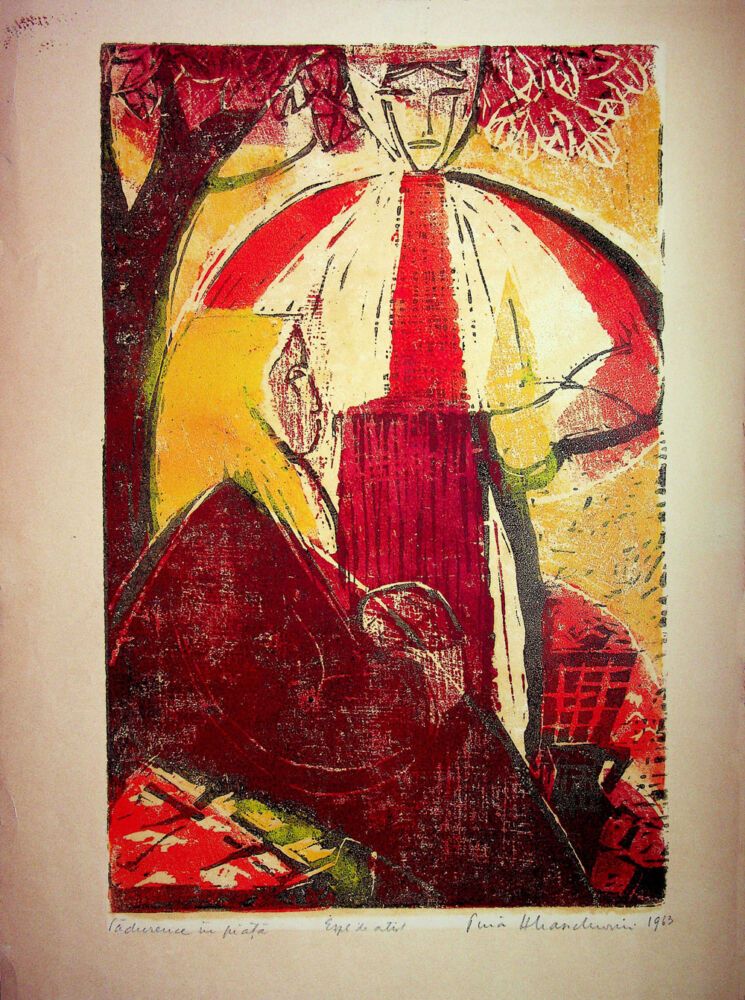 Puia Hortensia Masichievici Mişu, Padurence in piata, 1963, 50x35 cm