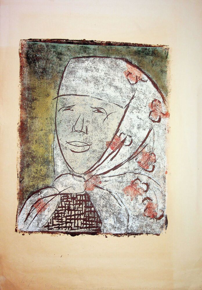 Puia Hortensia Masichievici Mișu, Taranca din Ghelari, 1964, 51x35 cm