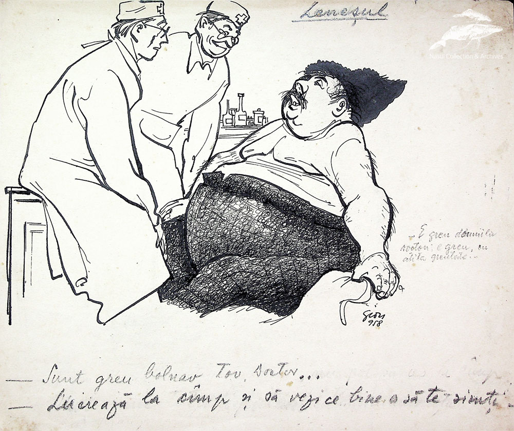 Gion Mihail, Leneșul, 1958, 24x28,5 cm
