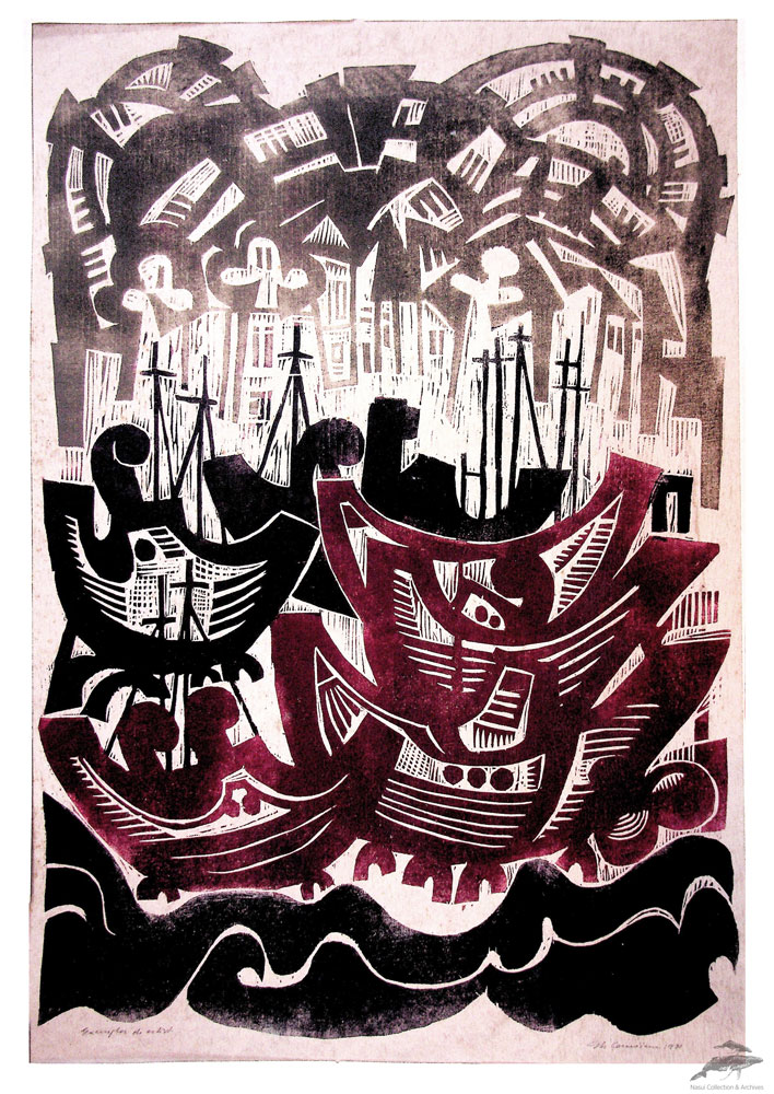 Gheorghe Cernăianu, 1971, exemplar de artist, 95x70 cm