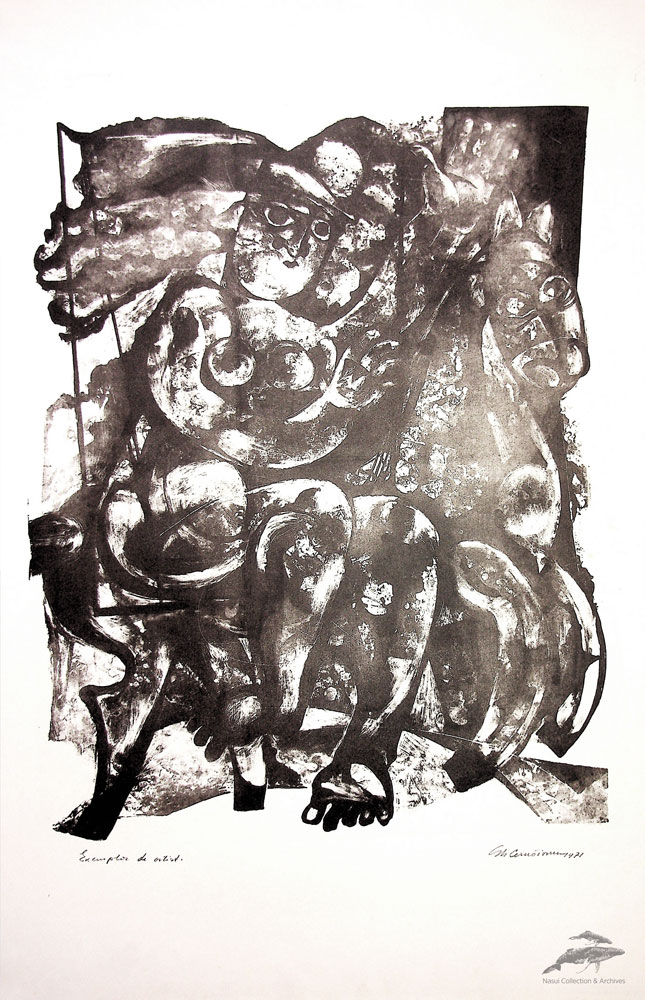 Gheorghe Cernăianu, Călăreață, 1971, 84x56 cm