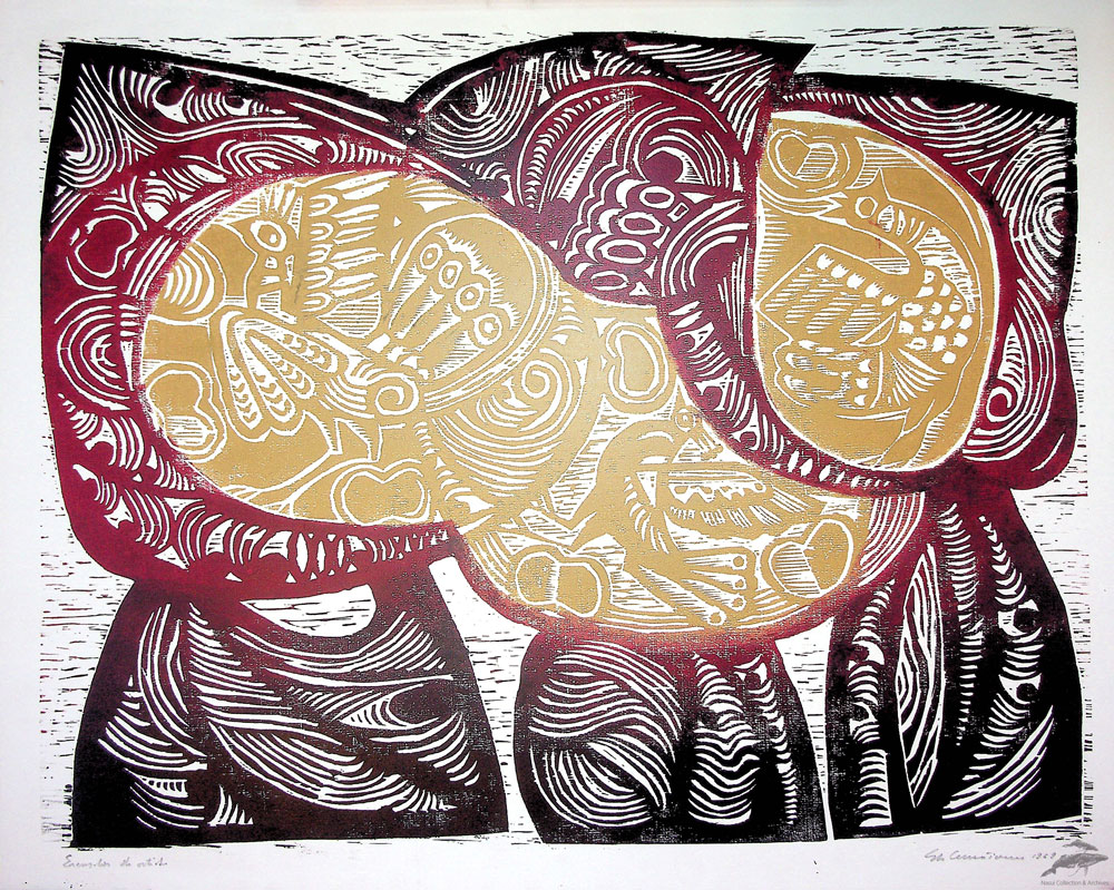 Gheorghe Cernăianu, exemplar de artist, 1969, 46,5x57 cm