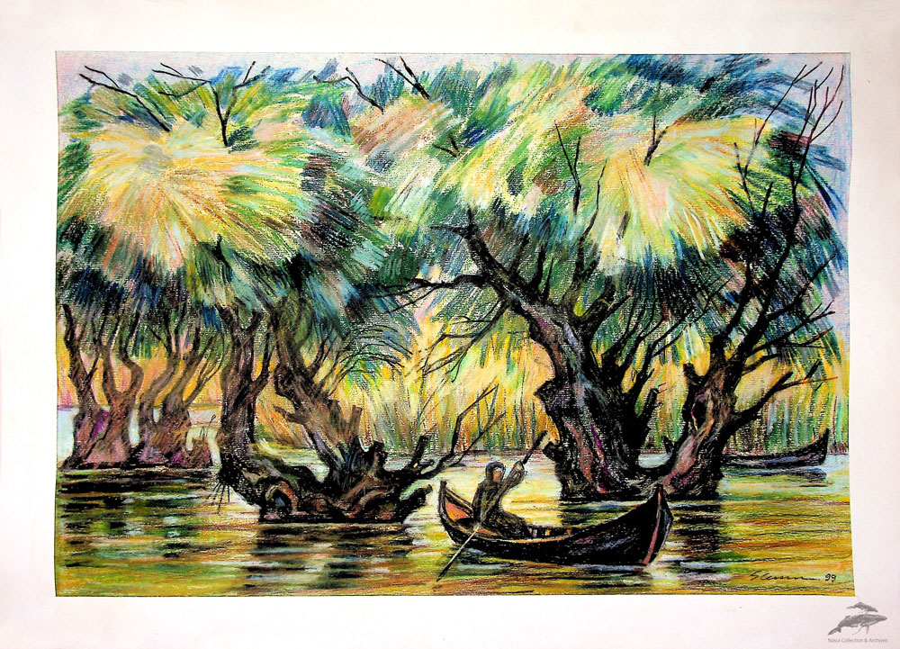 Gheorghe Cernăianu, Lunca Dunării, 1999, 36x50 cm
