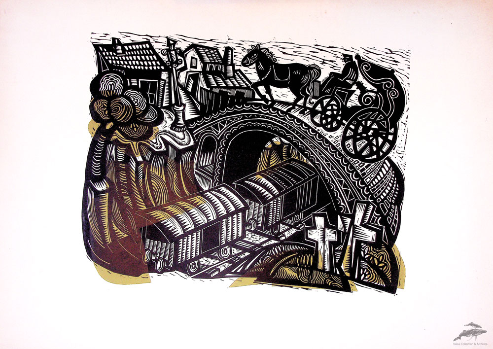 Gheorghe Cernăianu, Tren, 50x70 cm