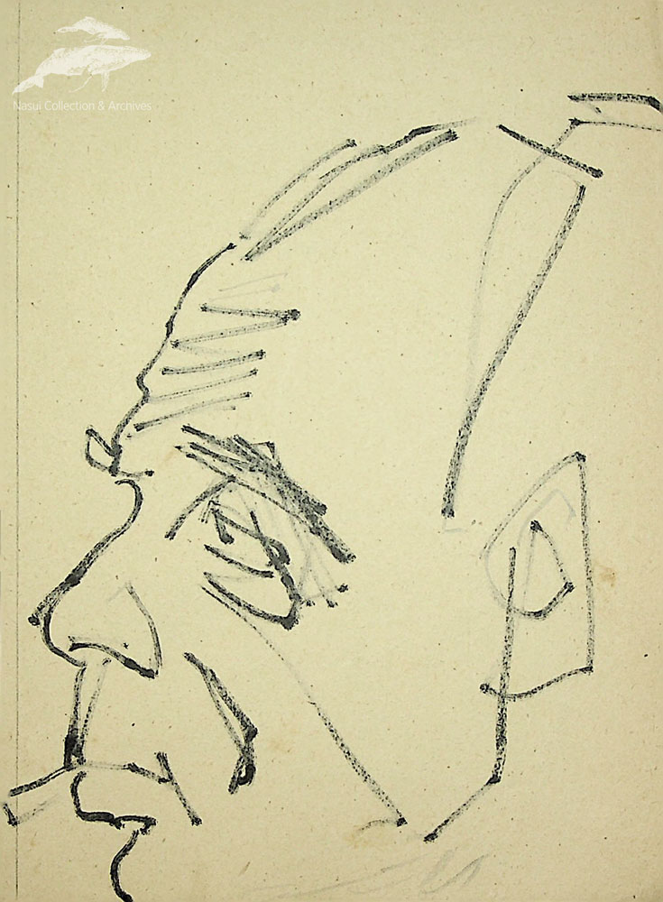 Gion Mihail, 1955, 18,5x13,5 cm 1 verso