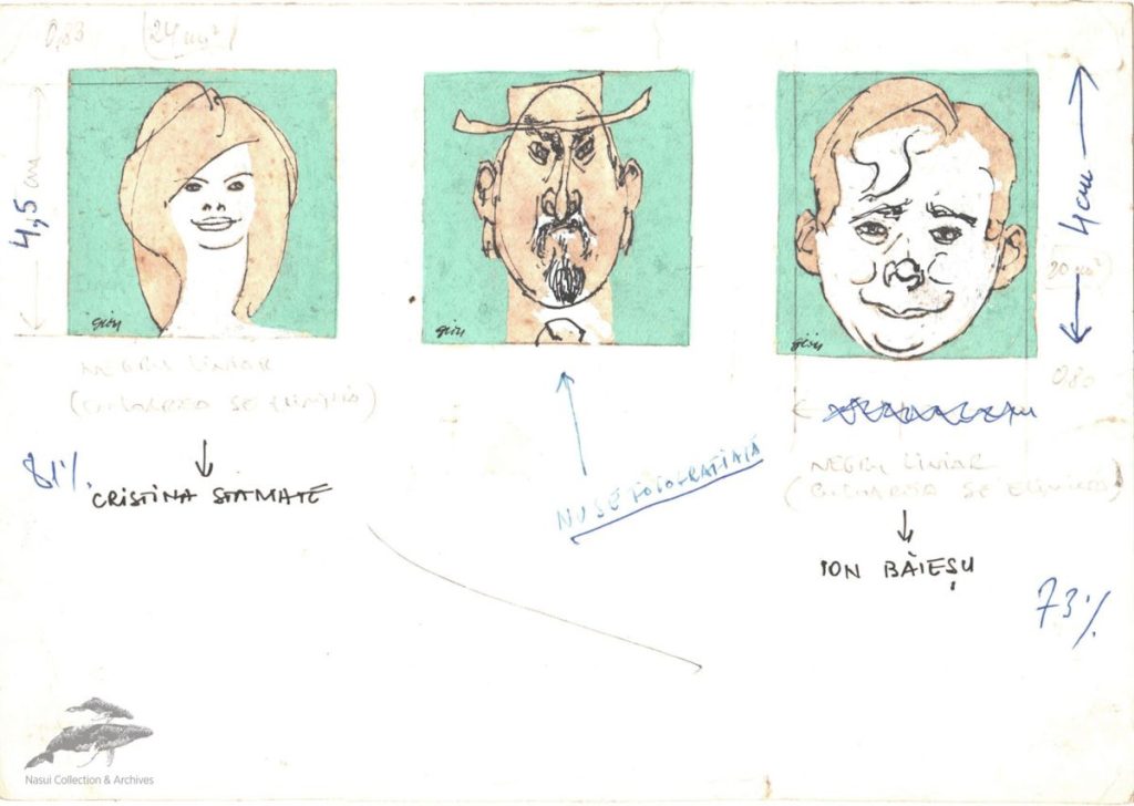 Gion Mihail, Cristina Stamate, Ion Băieșu, 17,5x25 cm
