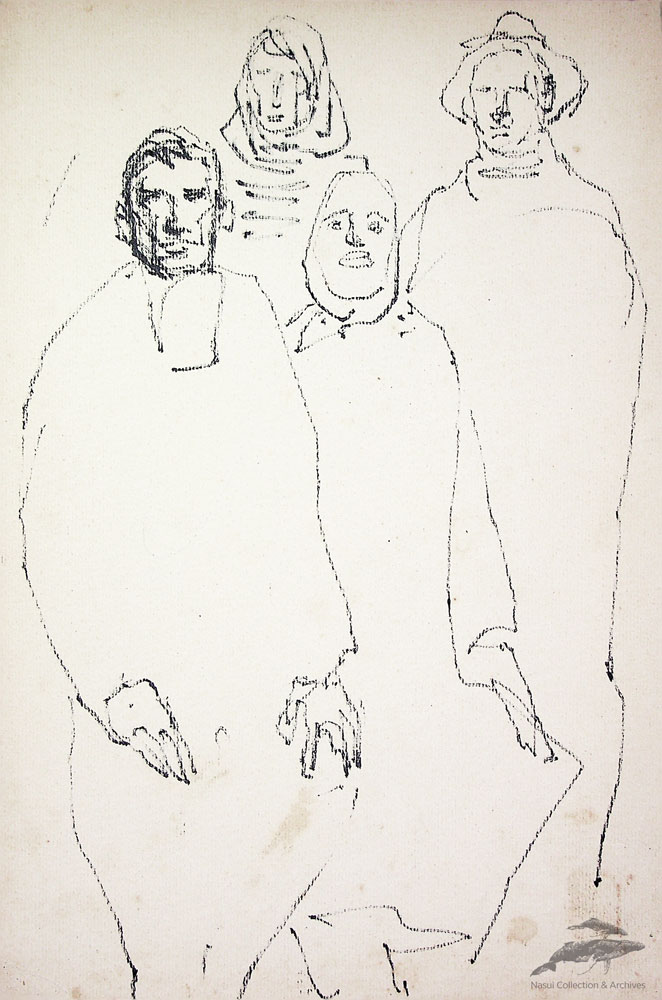 Gion Mihail, Familie de țărani, 31x20,5 cm