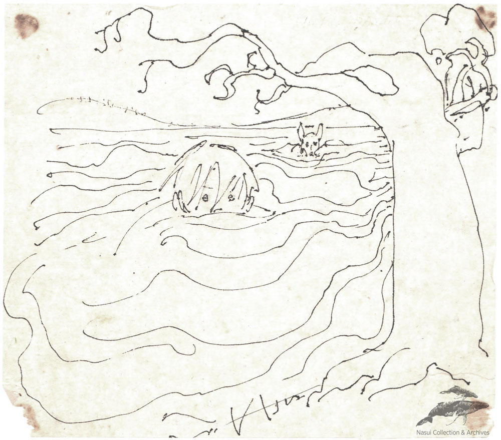 Gion Mihail, Fum in padure, 18x16 cm