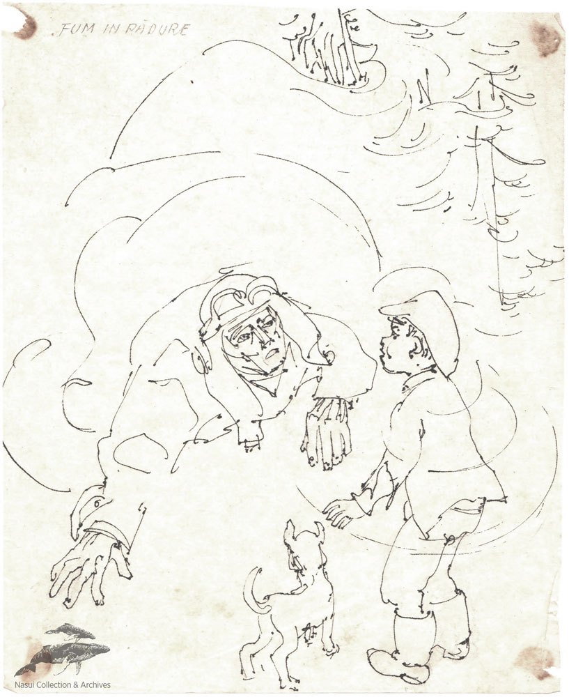 Gion Mihail, Fum in padure, 22x18 cm