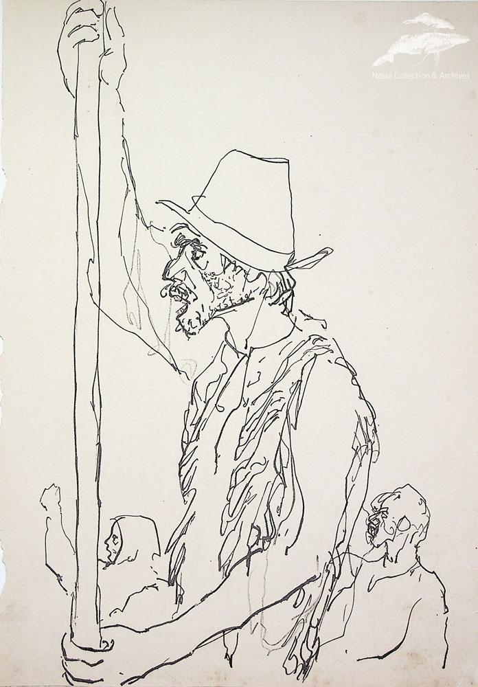Gion Mihail, Ilustrații la Desculț de Z Stancu, 29x20 cm