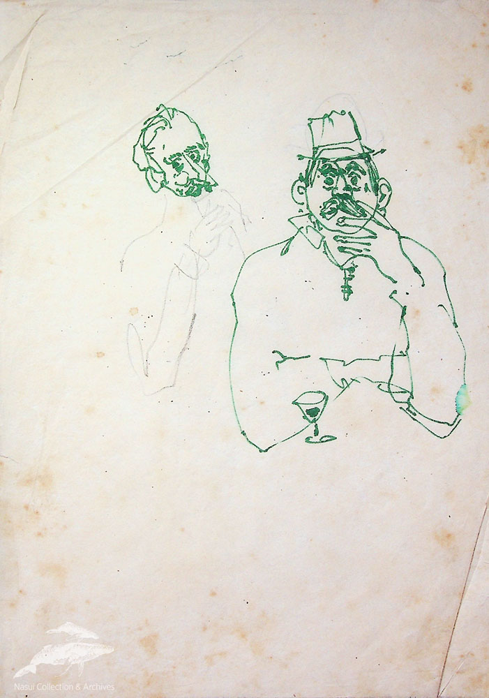 Gion Mihail, La un pahar, 30x21 cm (1)