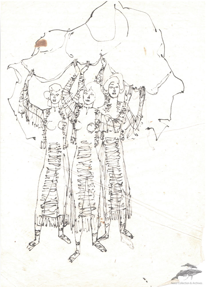 Gion Mihail, La vânturat, 30x23 cm