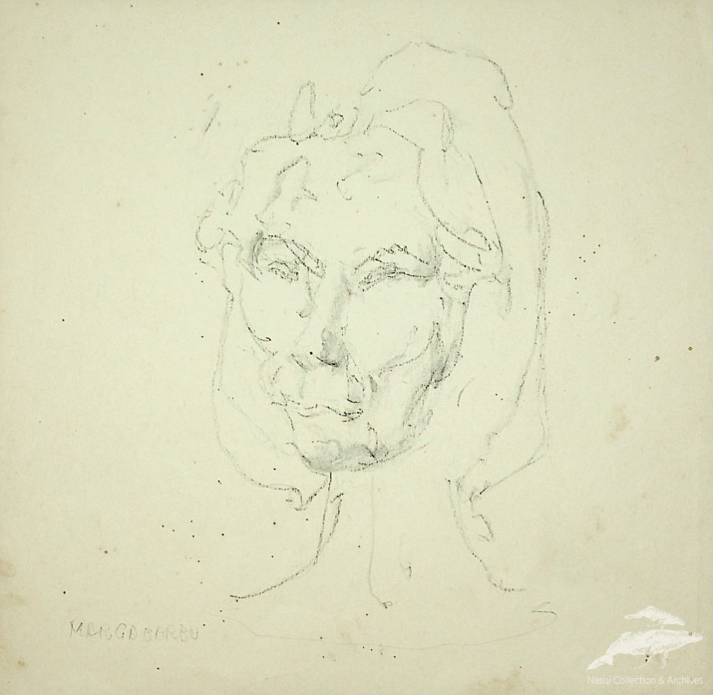 Gion Mihail, Marga Barbu, 17,5x18 cm