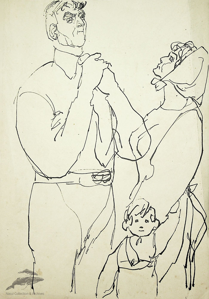 Gion Mihail, Plecare, 20,5x18 cm