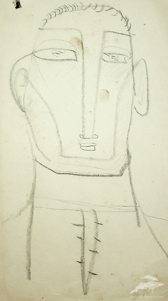 Gion Mihail, Portret, 27,5x15,5 cm