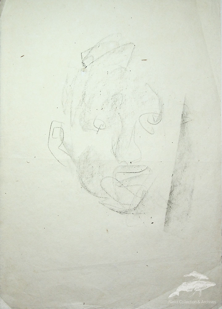 Gion Mihail, Portret bărbat, 29.5x21 cm