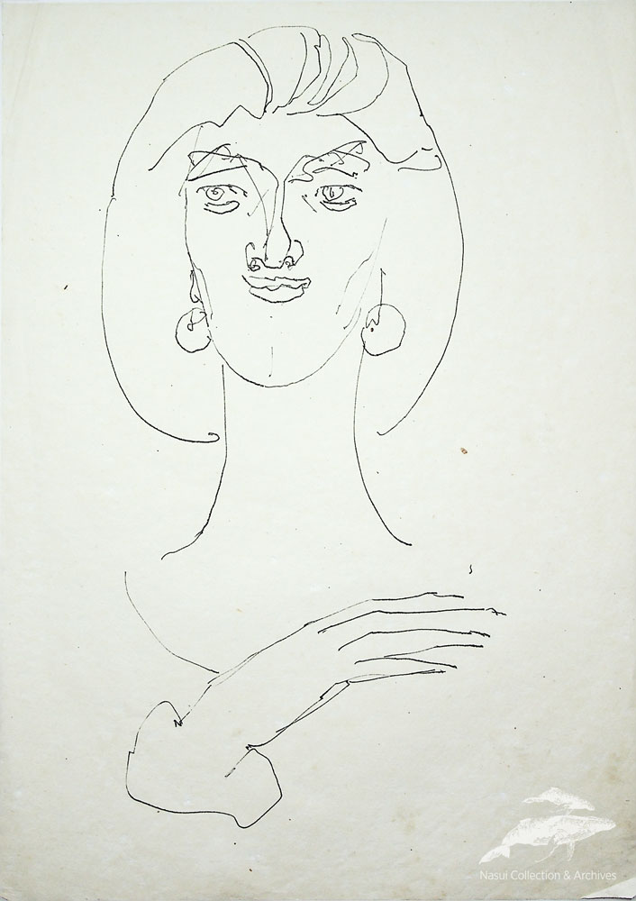 Gion Mihail, Portret damă 1, 29,5x21 cm