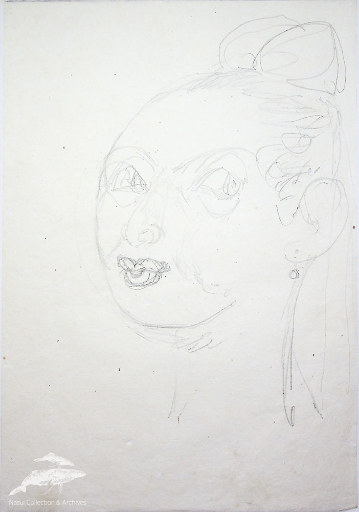 Gion Mihail, Portret damă, 29,5x21 cm