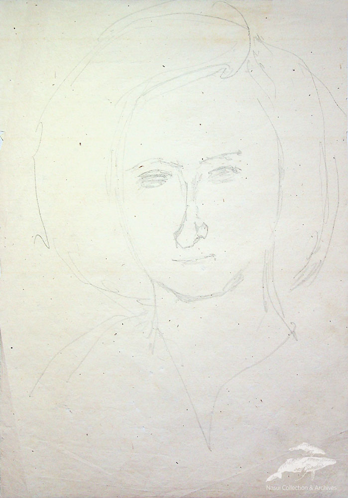 Gion Mihail, Portret de fată, 29,5x21 cm
