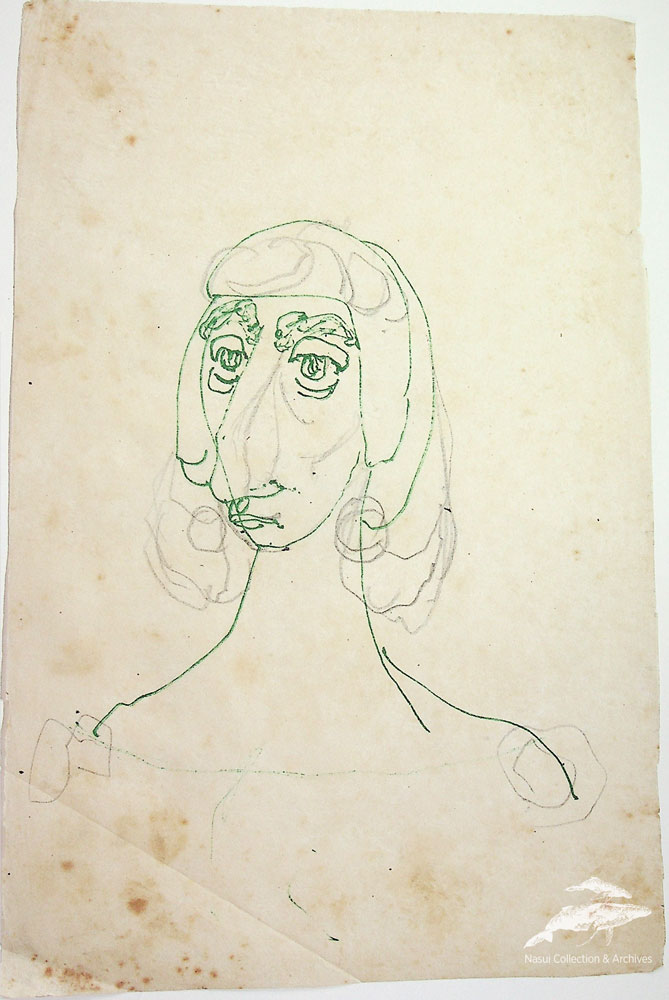 Gion Mihail, Portret de femeie, 31,5x21,5 cm