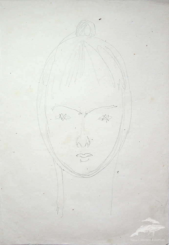 Gion Mihail, Portret de fetiţă, 29,5x21 cm